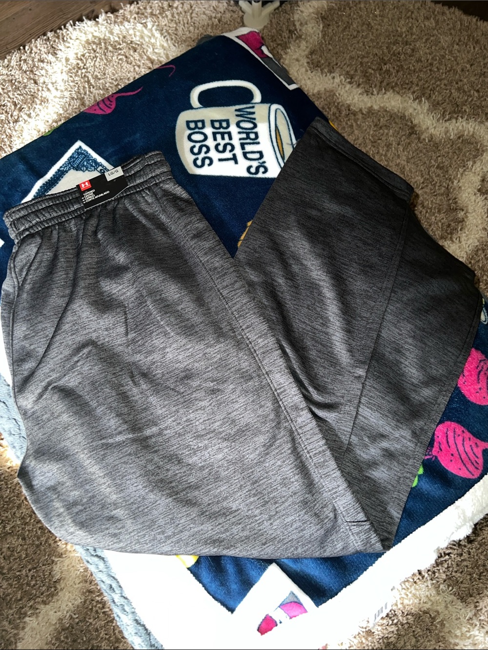 Under Armour mens Gray Heather Athletic Sweatpants